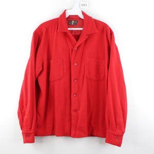 Vintage Rockabilly Double Pocket Wool Button Shirt